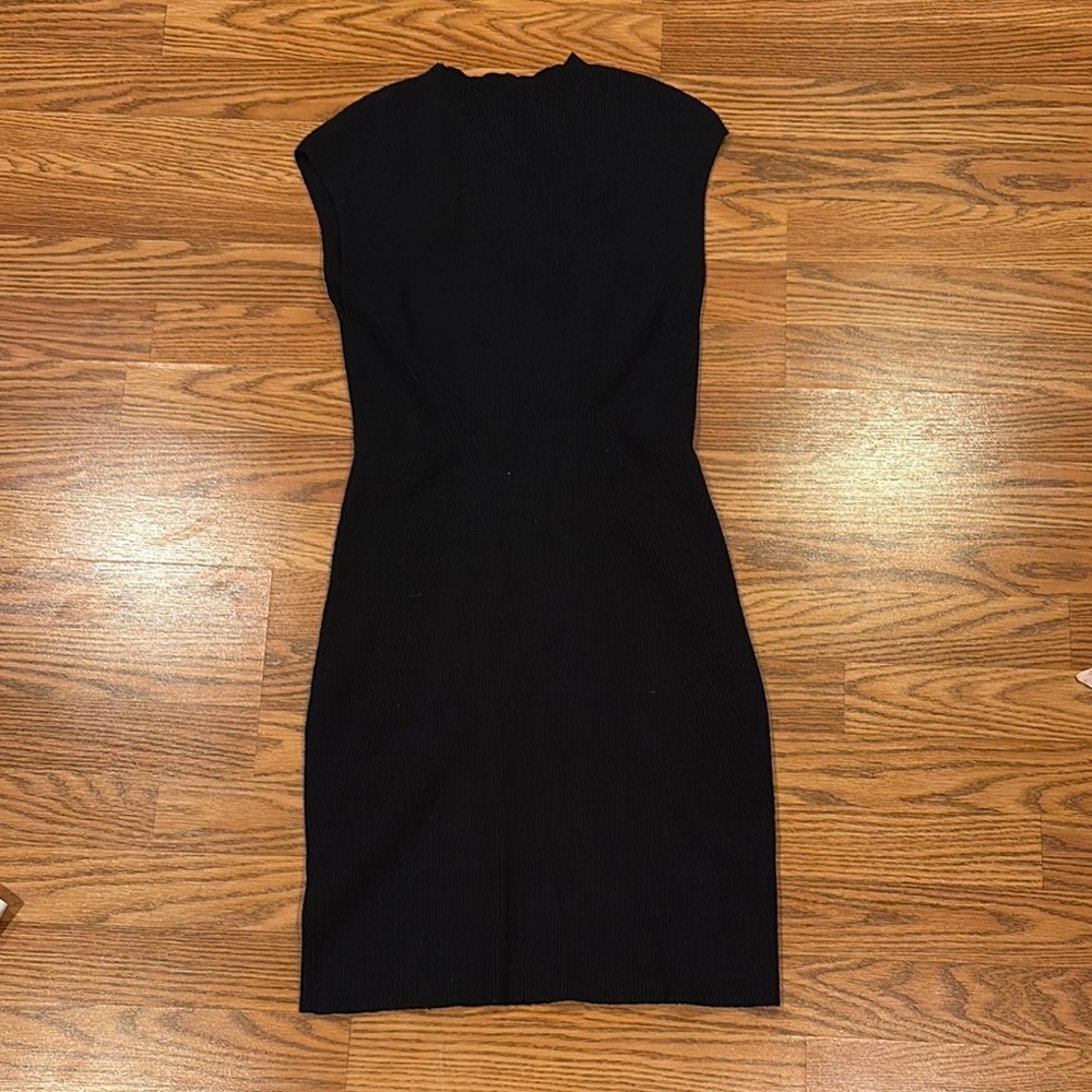 Express Black Mock Neck Sheath Mini Dress